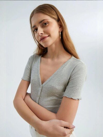 Hiccup Knit Cardigan in Grey, Item view