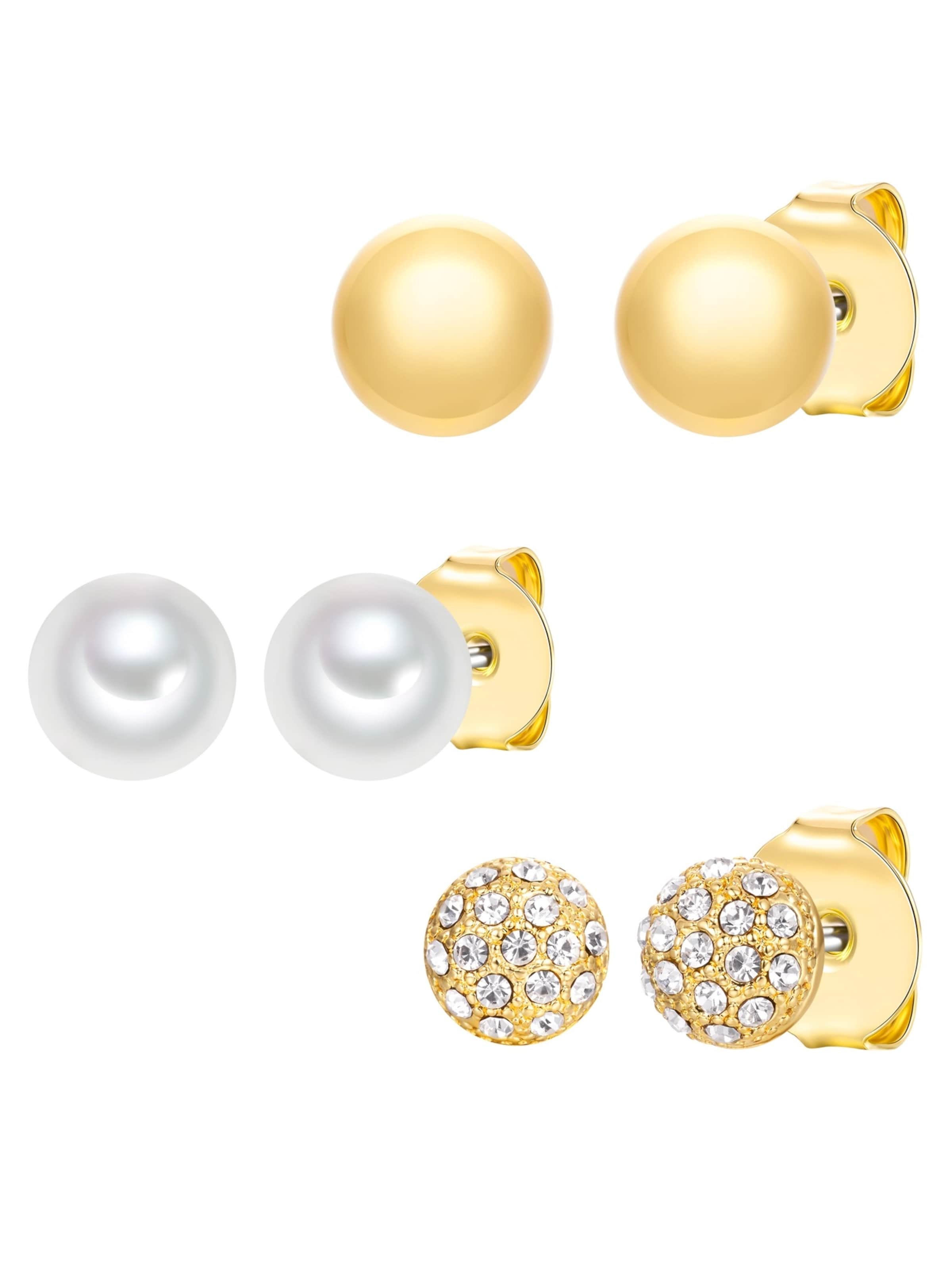 Lulu & Jane Earrings in White: front