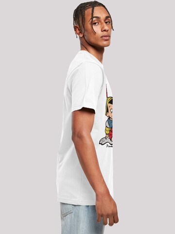 T-Shirt 'Disney Pinocchio Classic Pinocchio' F4NT4STIC en blanc