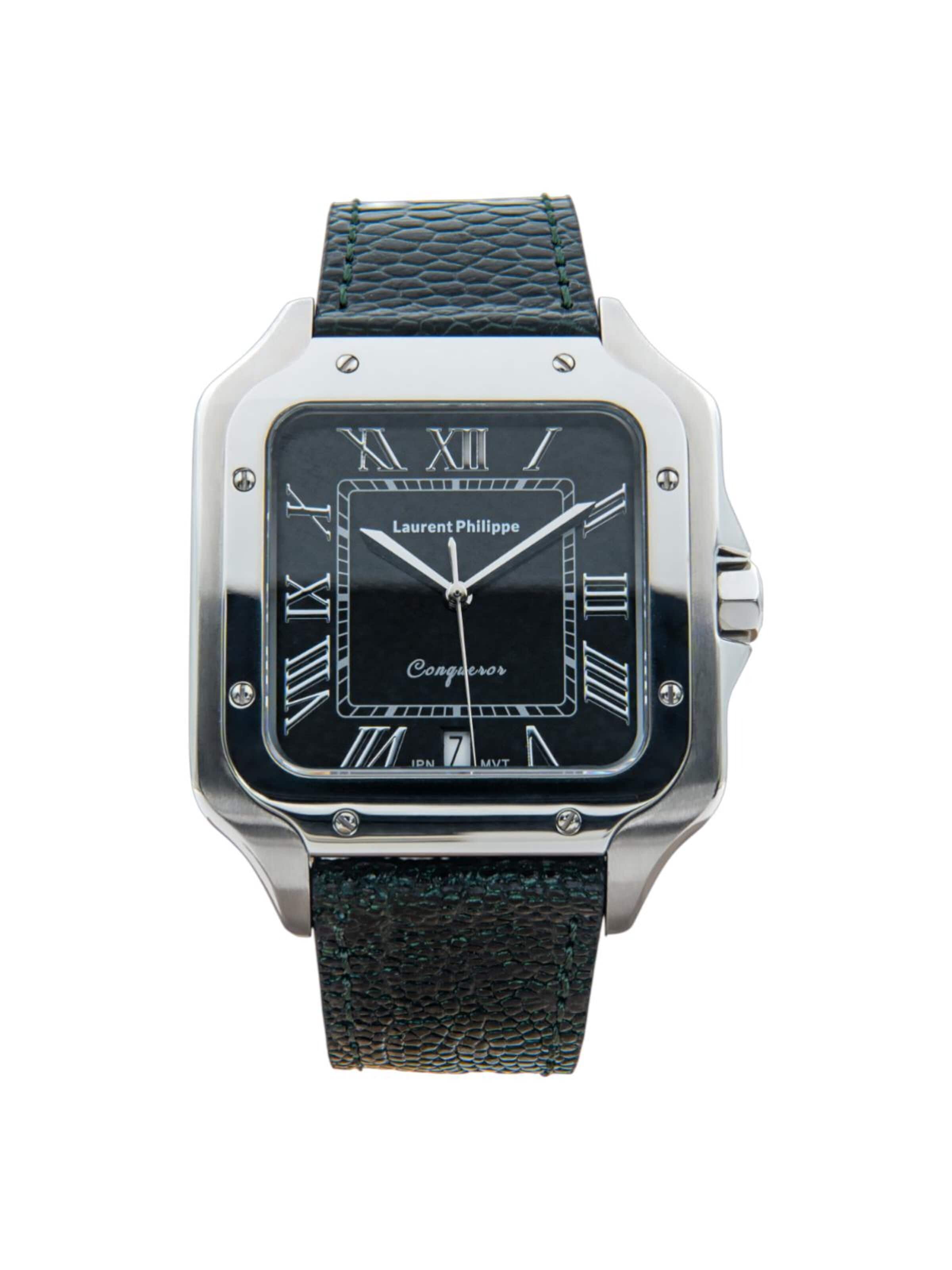 Laurent Philippe Analog watch 'Conqueror Black Orlov – Verde Notturno' in Green: front