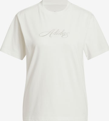 ADIDAS SPORTSWEAR Λειτουργικό μπλουζάκι 'CURSIVE' σε λευκό: μπροστά