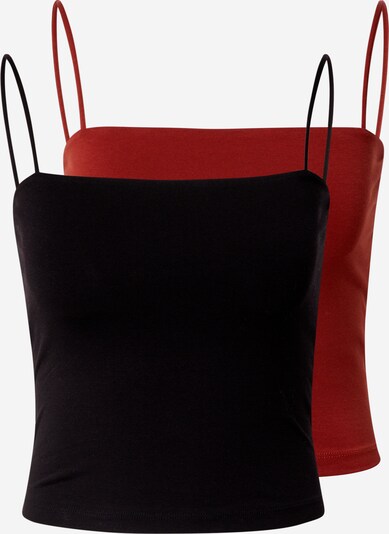 Gina Tricot Topp 'Scarlet' i vinröd / svart, Produktvy