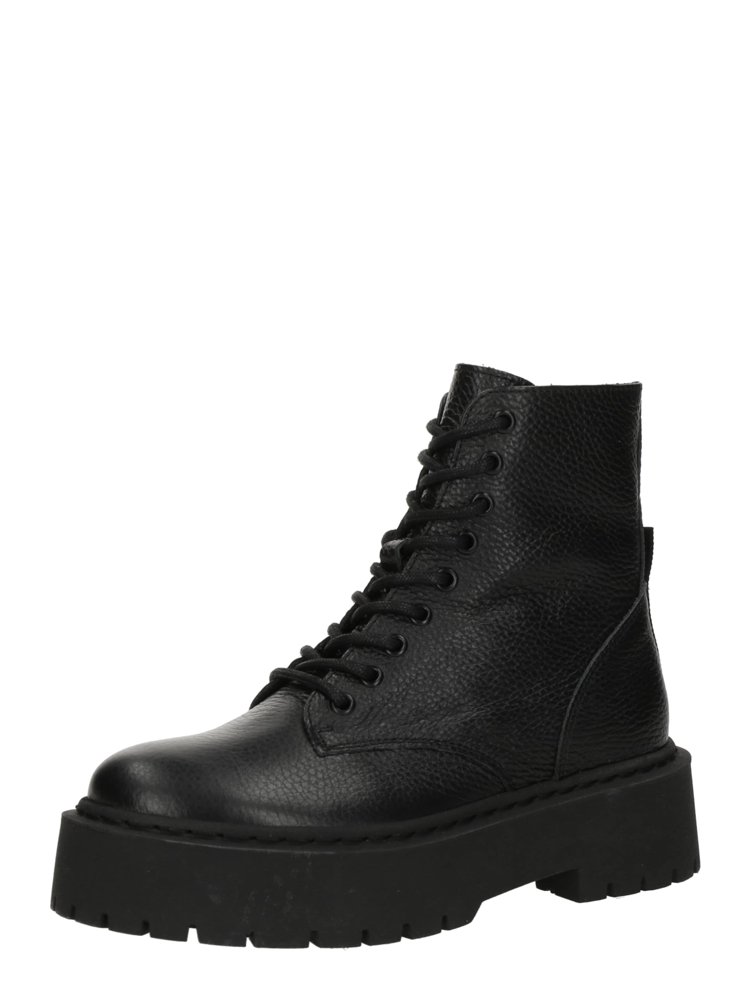 STEVE MADDEN Μποτάκι με κορδόνια 'Skylar' σε μαύρο: μπροστά