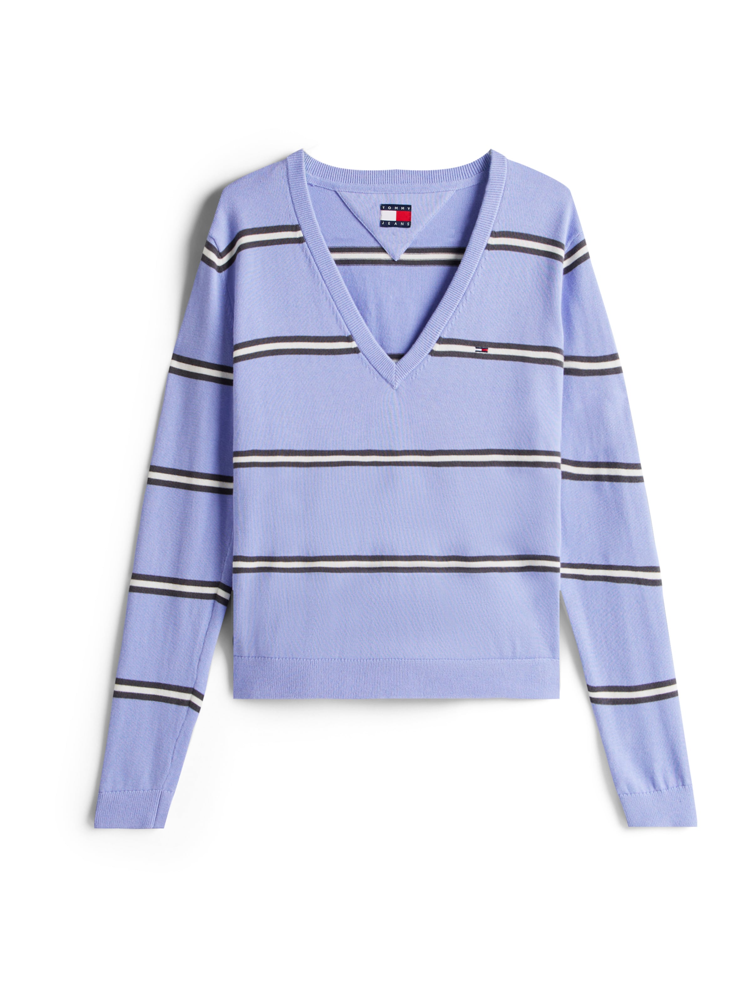 Tommy Jeans Sweater 'ESSENTIAL' in Purple: front
