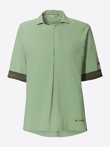 VAUDE Athletic Button Up Shirt 'Yaras' in Green: front