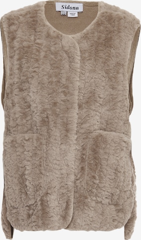 Sidona Vest i brun: forside