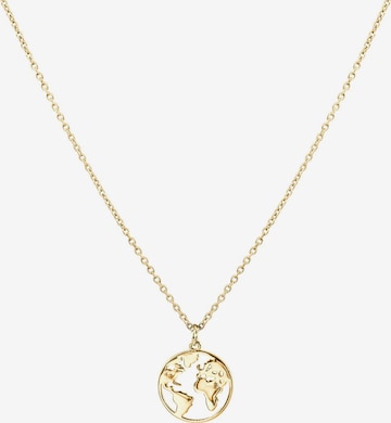 PURELEI Necklace 'World Map' in Gold: front
