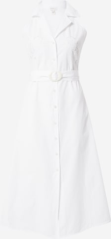 River Island - Vestido camisero en blanco: frente