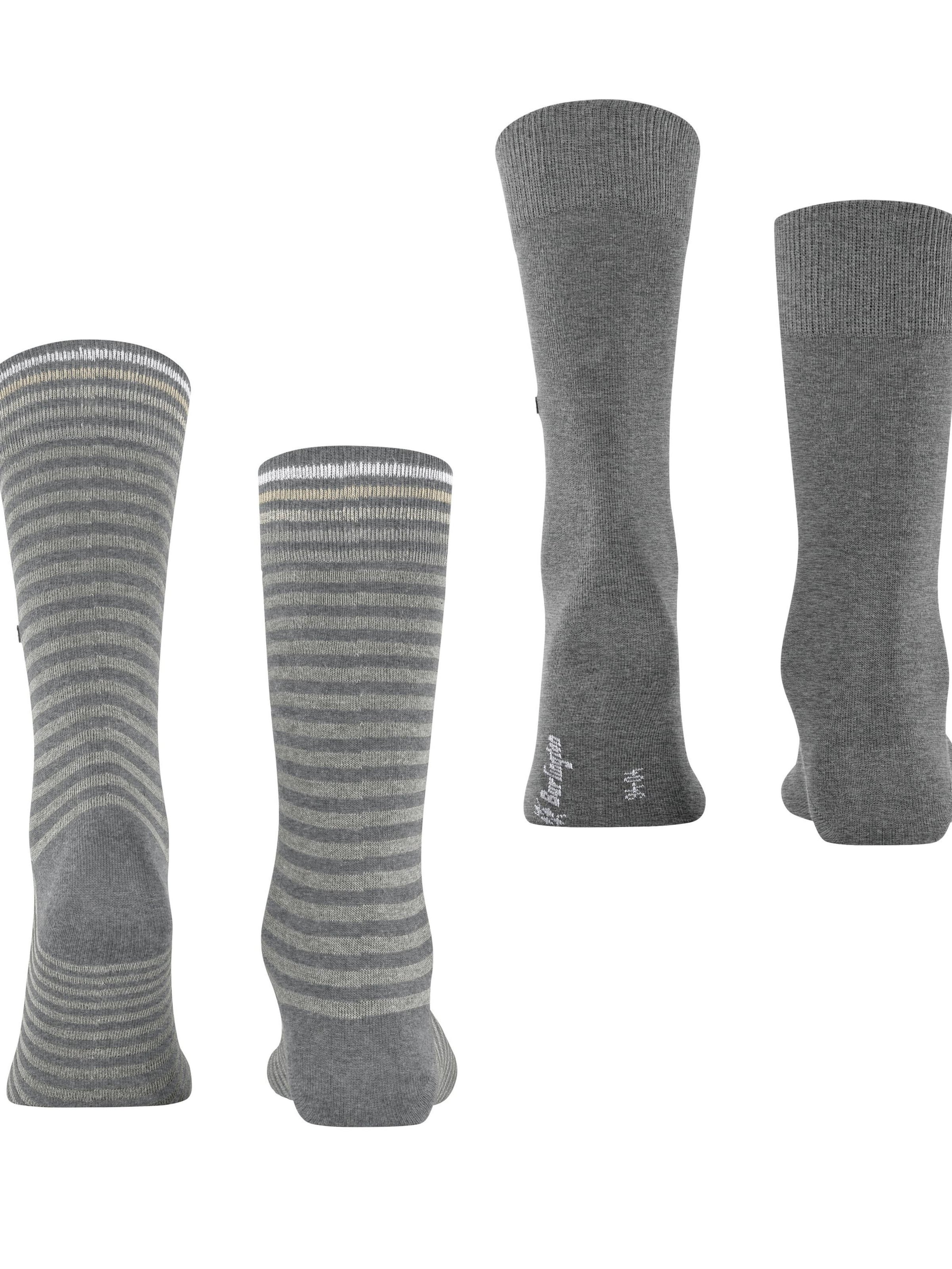 BURLINGTON Socks 'Everyday Stripe 2-Pack' in Grey