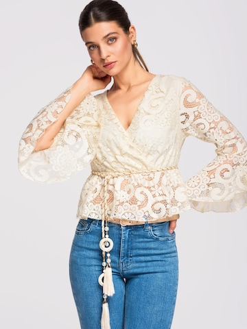 Camicia da donna di Ombre in beige