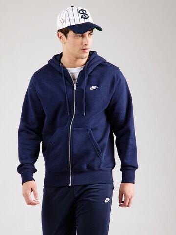 Nike Sportswear Tréning dzseki 'CLUB' - kék: elől