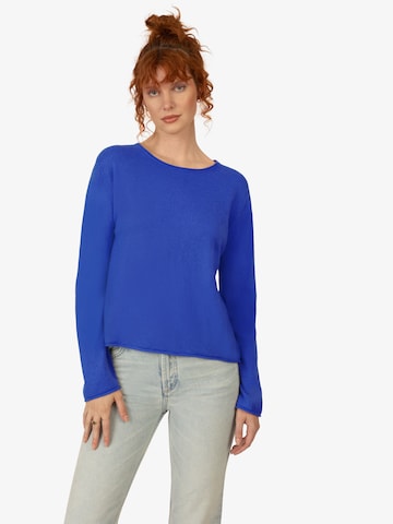 Rainbow Cashmere Pullover in Blau: predná strana