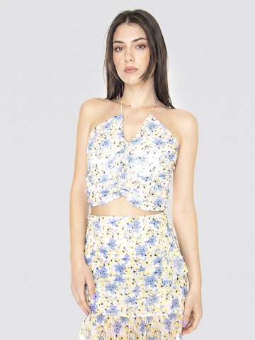 Haut 'Halter Drapeado con Estampado Floral Top' wild pony en mélange de couleurs : devant
