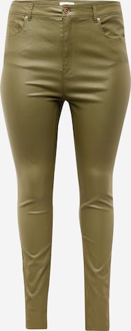 ONLY Carmakoma Skinny Jeans 'ANNE' in Green: front