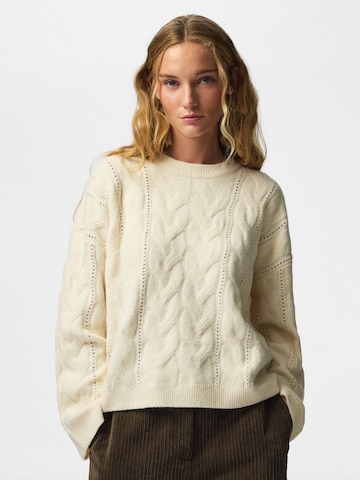 PIECES Pullover 'PCKATHY' in Beige: Vorderseite
