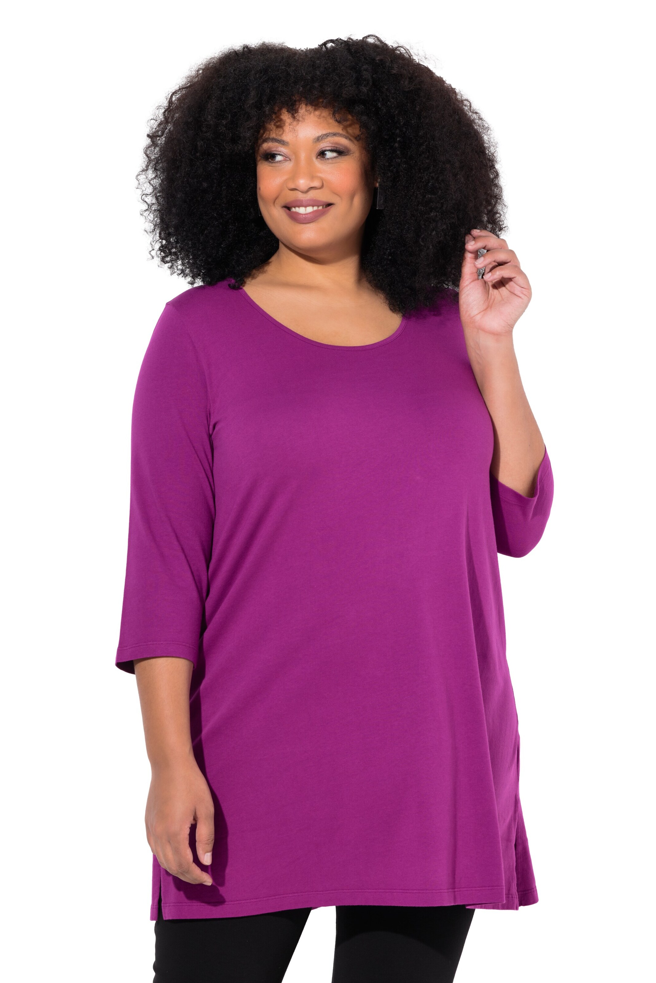 Ulla Popken Shirt in Lila: voorkant