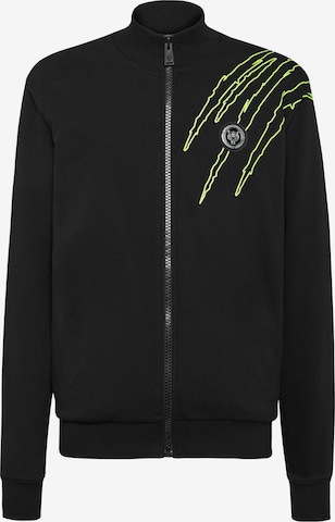 Plein Sport Sweatjacke 'Scratch' in Schwarz: Vorderseite