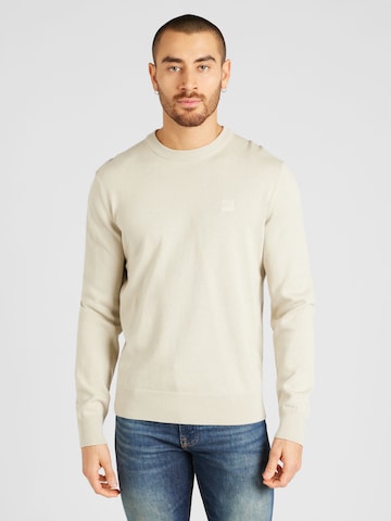 BOSS Sweater 'Kanovano' in Beige: front