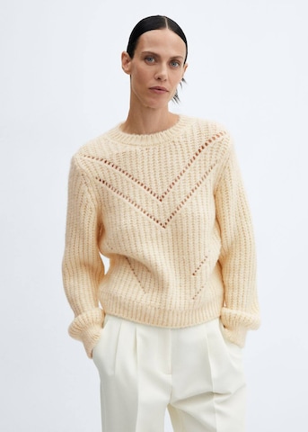 MANGO Pullover 'Gatito' in Beige: predná strana