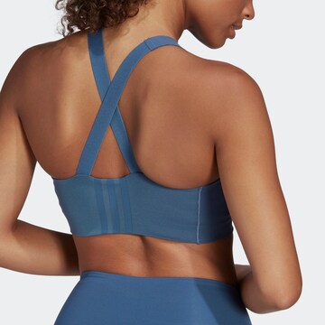 ADIDAS SPORTSWEAR High Support Sports bra 'Tlrd Impact Luxe High-Support Zip' in Blue