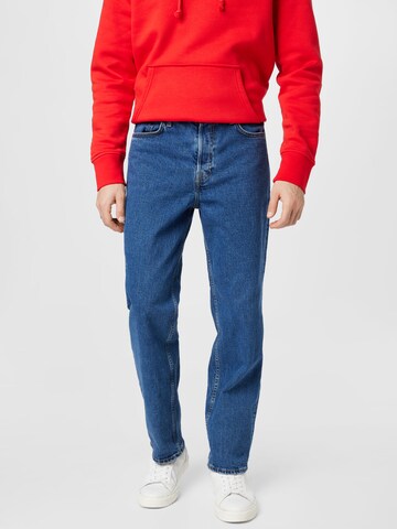 Regular Jeans 'Eddie' de la JACK & JONES pe albastru: față