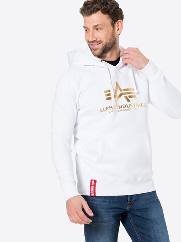 ALPHA INDUSTRIES Regular fit Tréning póló - fehér: elől