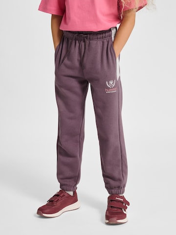 Hummel Tapered Trousers in Purple: front