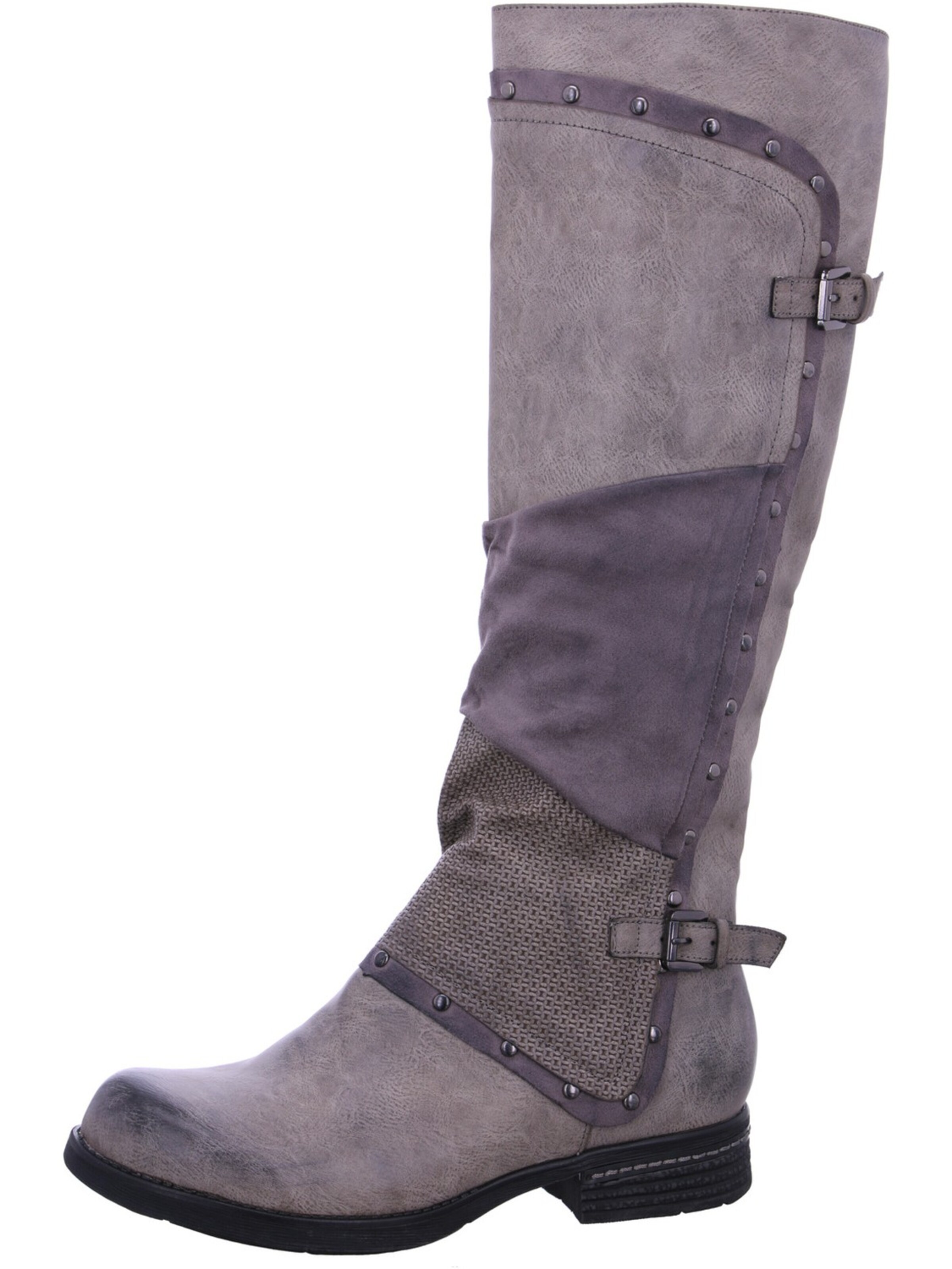 Laufsteg München Over the Knee Boots in Grey: front