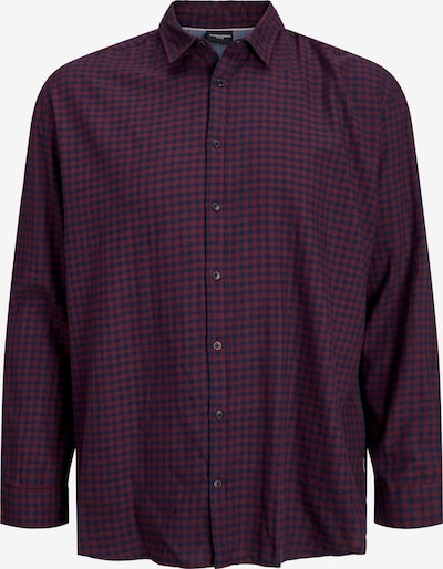 Jack & Jones Plus Button Up Shirt 'Gingham' in Navy / Berry, Item view