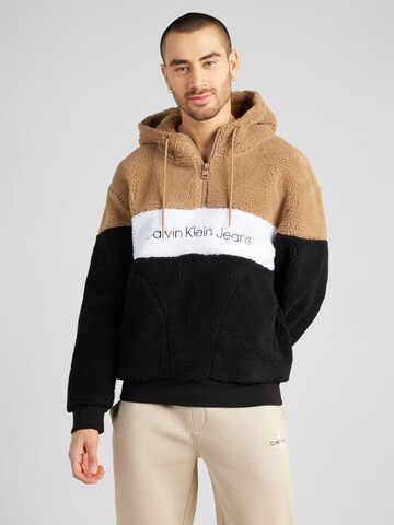 Calvin Klein Jeans - Sweatshirt em preto: frente