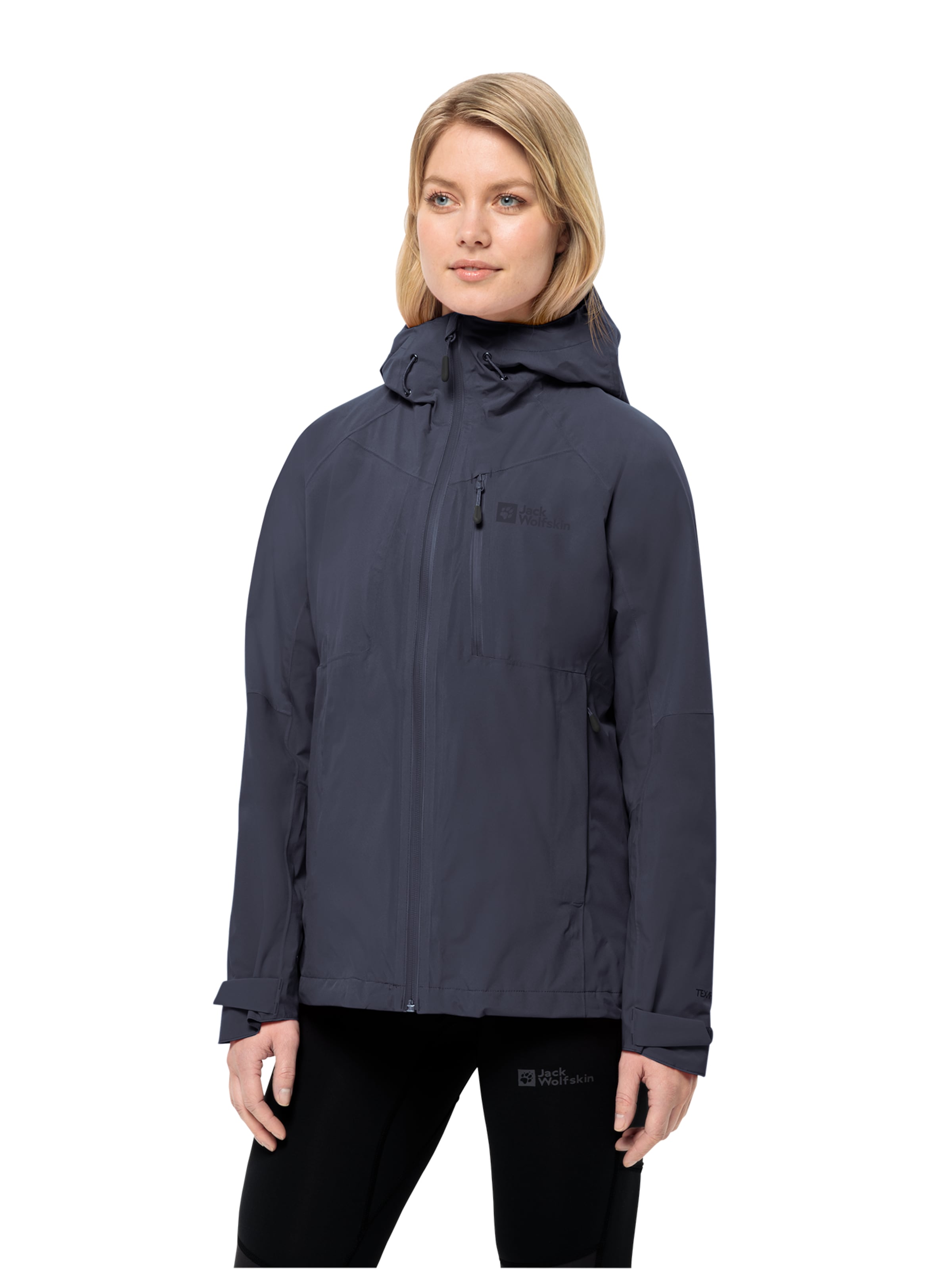 JACK WOLFSKIN Куртка в спортивном стиле 'EAGLE PEAK' в Серый: спереди