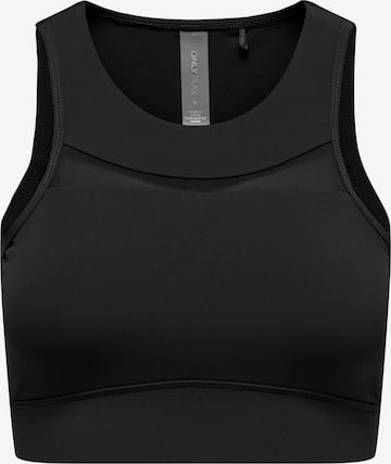 Bustieră Sutien sport de la ONLY PLAY pe negru: față