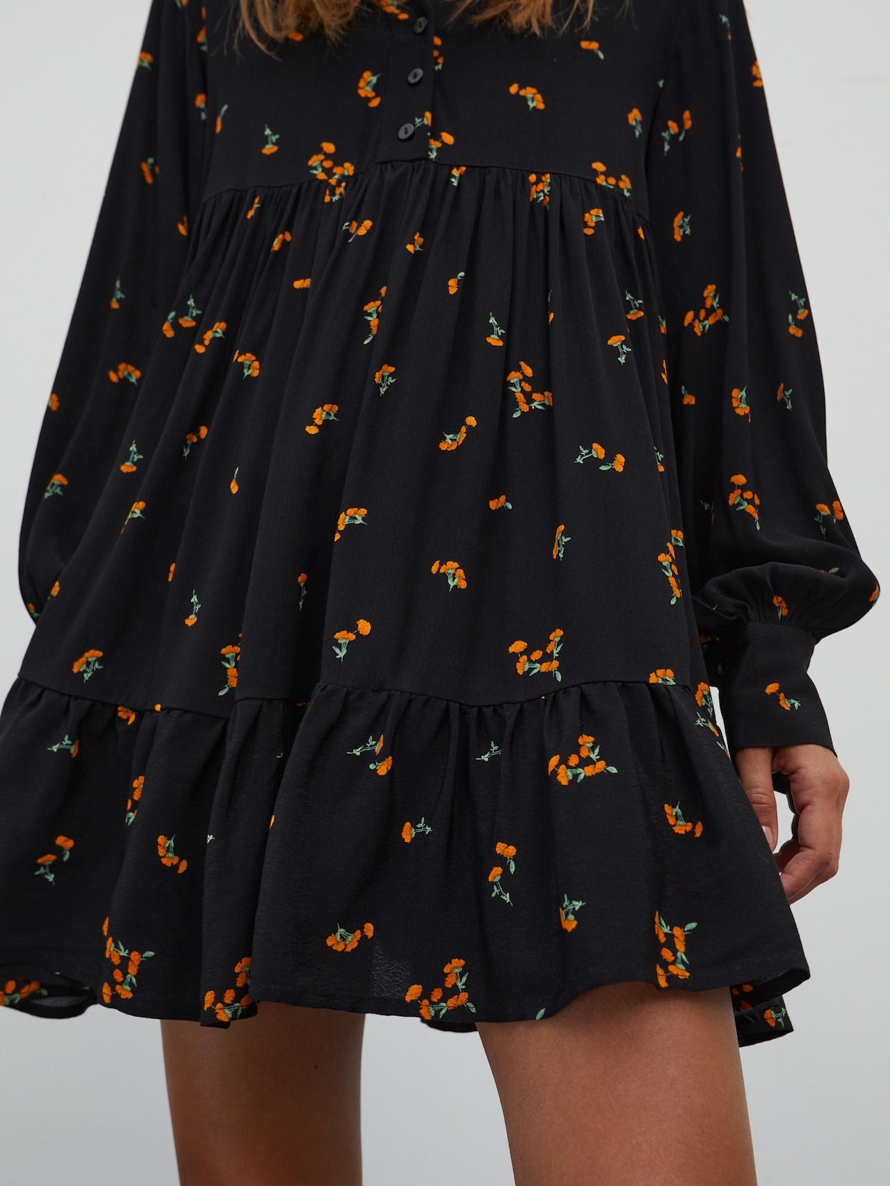 EDITED Vestido camisero 'Camella' negro