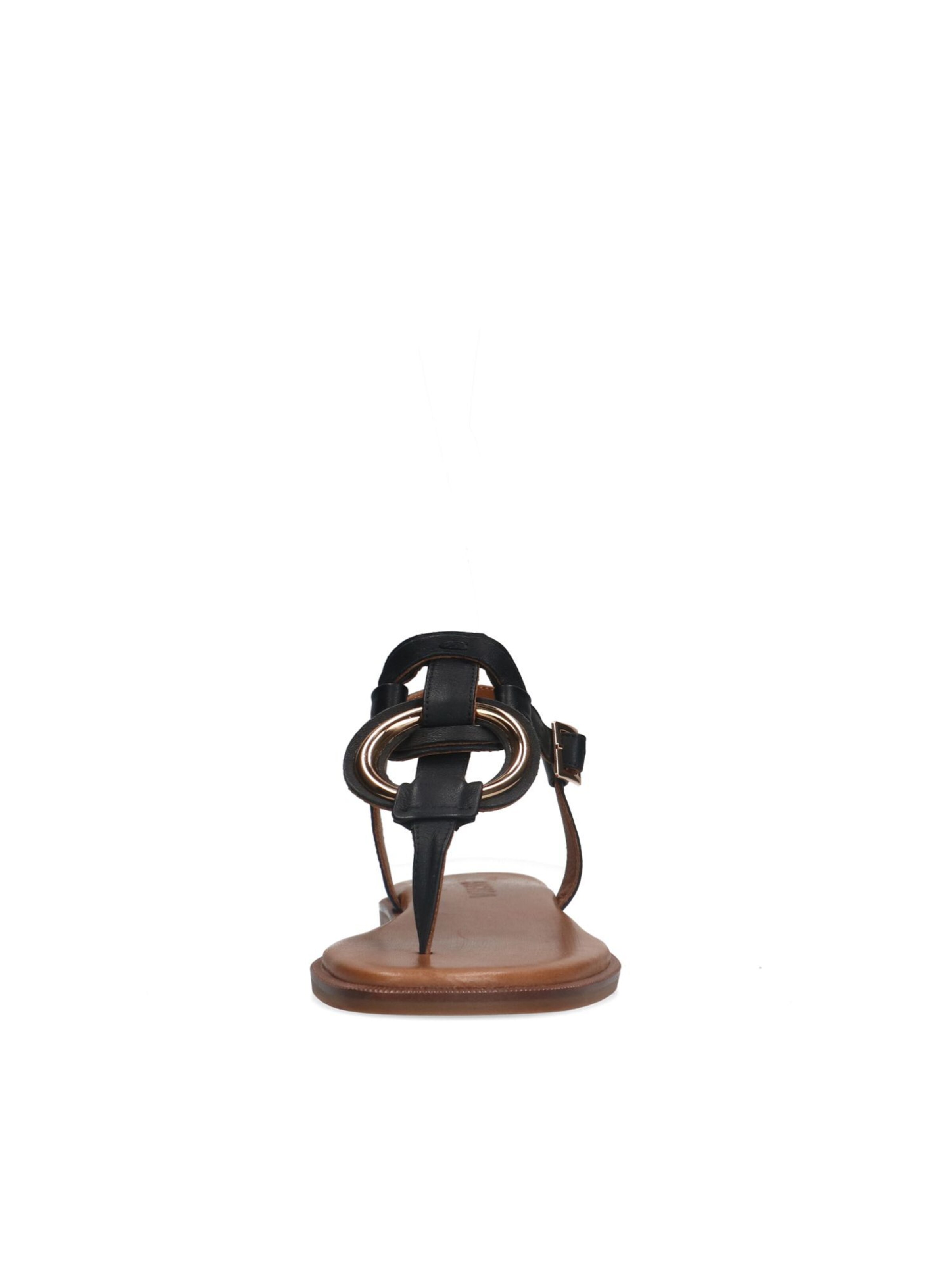 SACHA T-Bar Sandals in Black