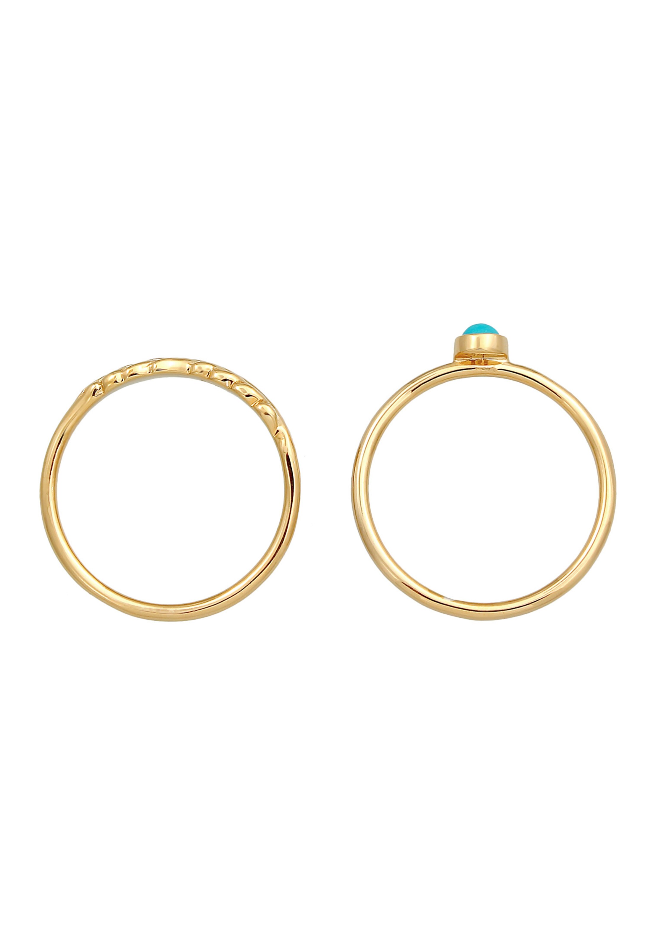 ELLI Ring Boho 'Feder' in Gold