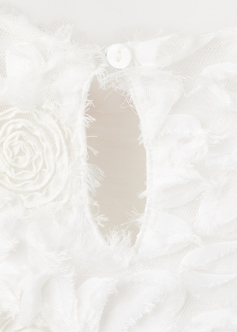 MANGO KIDS Kleid 'Flower' in Weiß