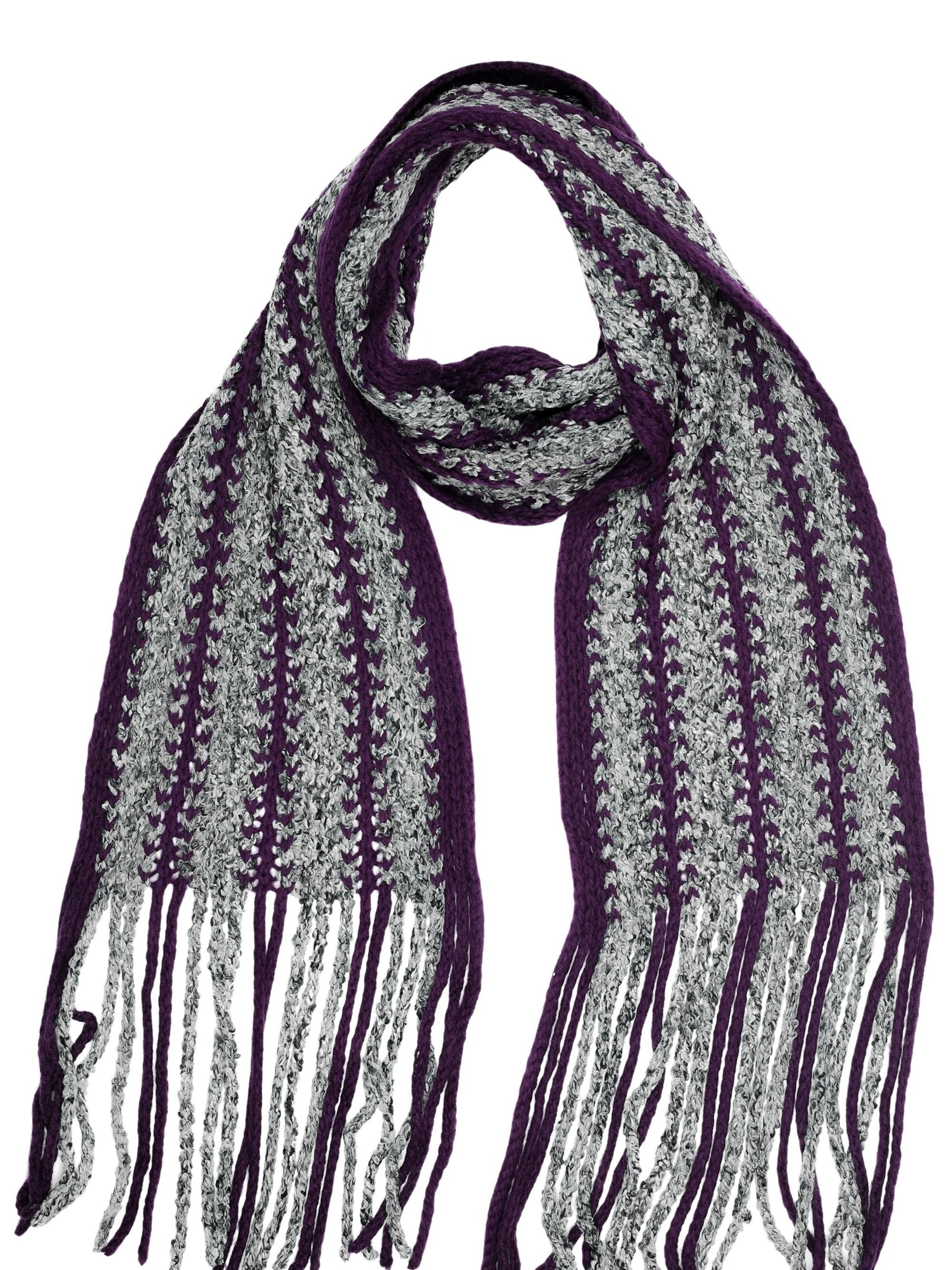 COLLEZIONE ALESSANDRO Scarf 'Grobstrick' in Purple: front