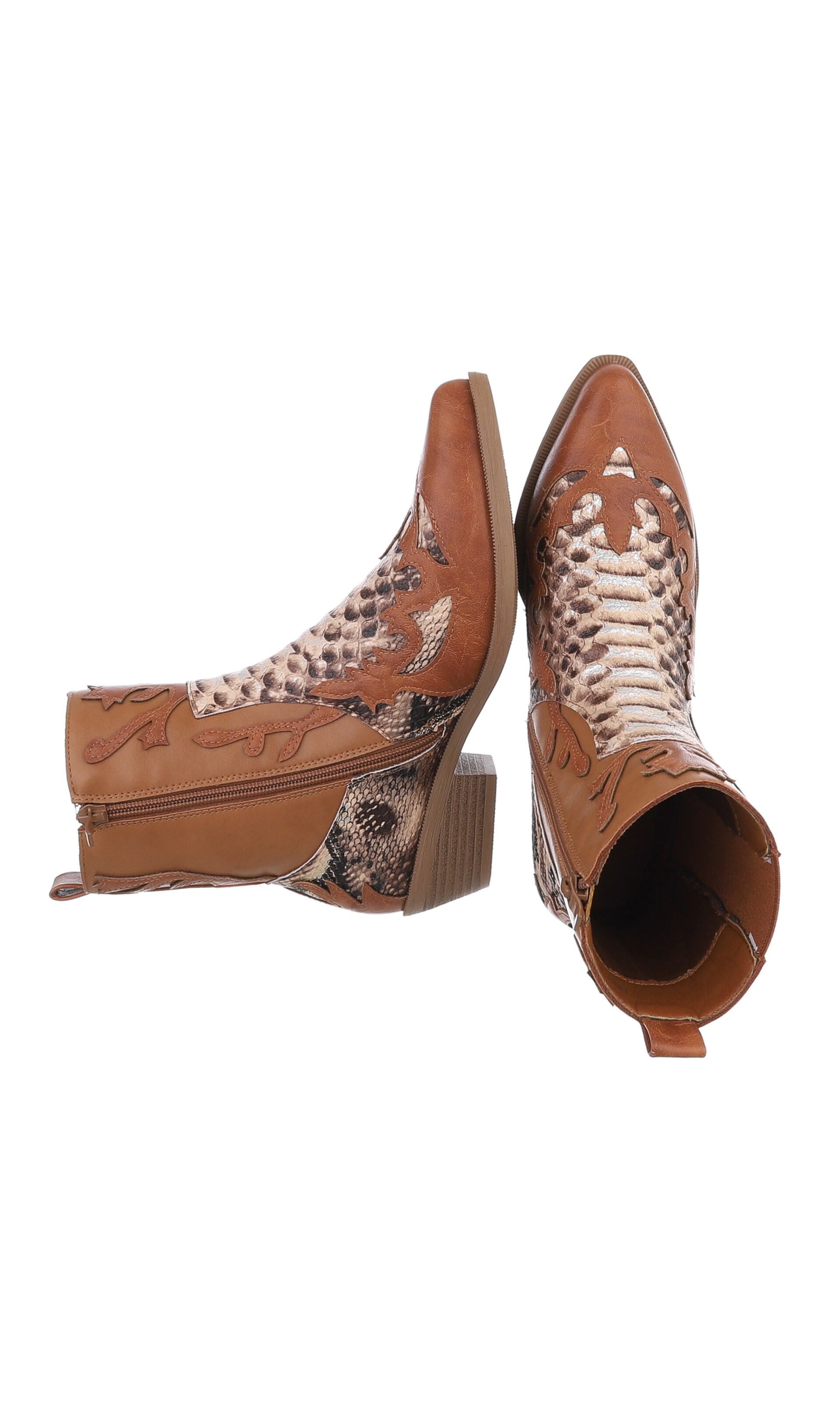 Ital-Design Cowboystiefel in Beige