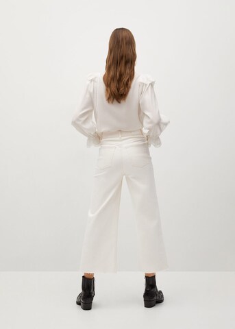 MANGO Wide leg Jeans 'Catherin' in White