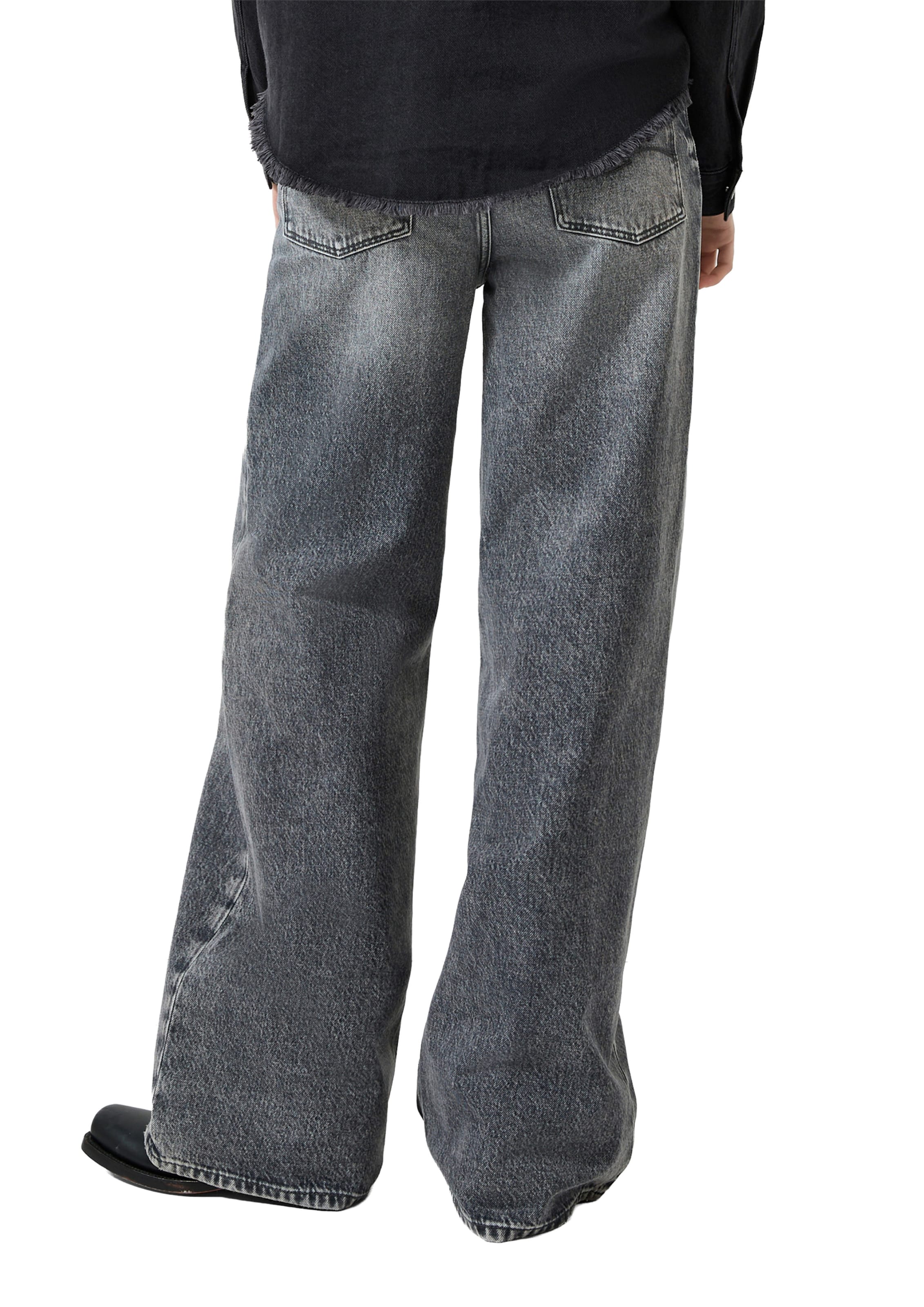 QS Wide leg Jeans 'Catie' in Grijs