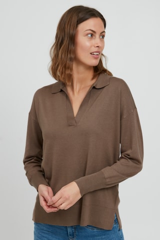Fransa Sweater 'FREMALVA' in Brown: front
