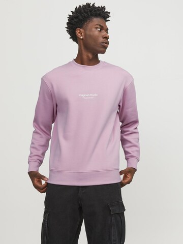 JACK & JONES Sweatshirt 'VESTERBRO' in Pink: front