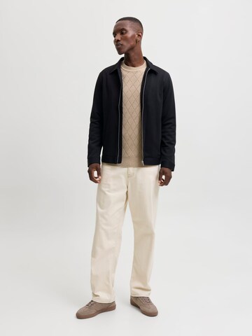 JACK & JONES Sweater 'JJBlacole' in Beige