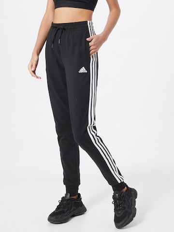 ADIDAS SPORTSWEAR Дънки Tapered Leg Спортен панталон 'Essentials' в черно: отпред