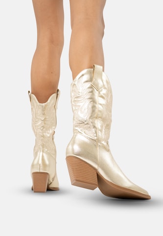 Salinyang Comwboystøvler i guld