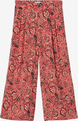 MANGO Wide Leg Hose 'LIFE' in Rot: predná strana