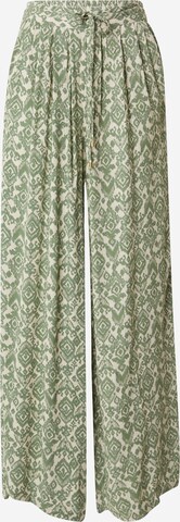 ONLY Szeroka nogawka Spodnie 'CHIARA' w kolorze zielony: przód