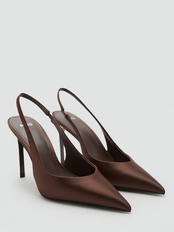 MANGO Slingpumps 'Mica' i brun