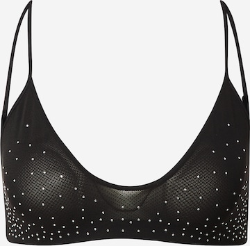 WEEKDAY Triangle Bra in Black: front