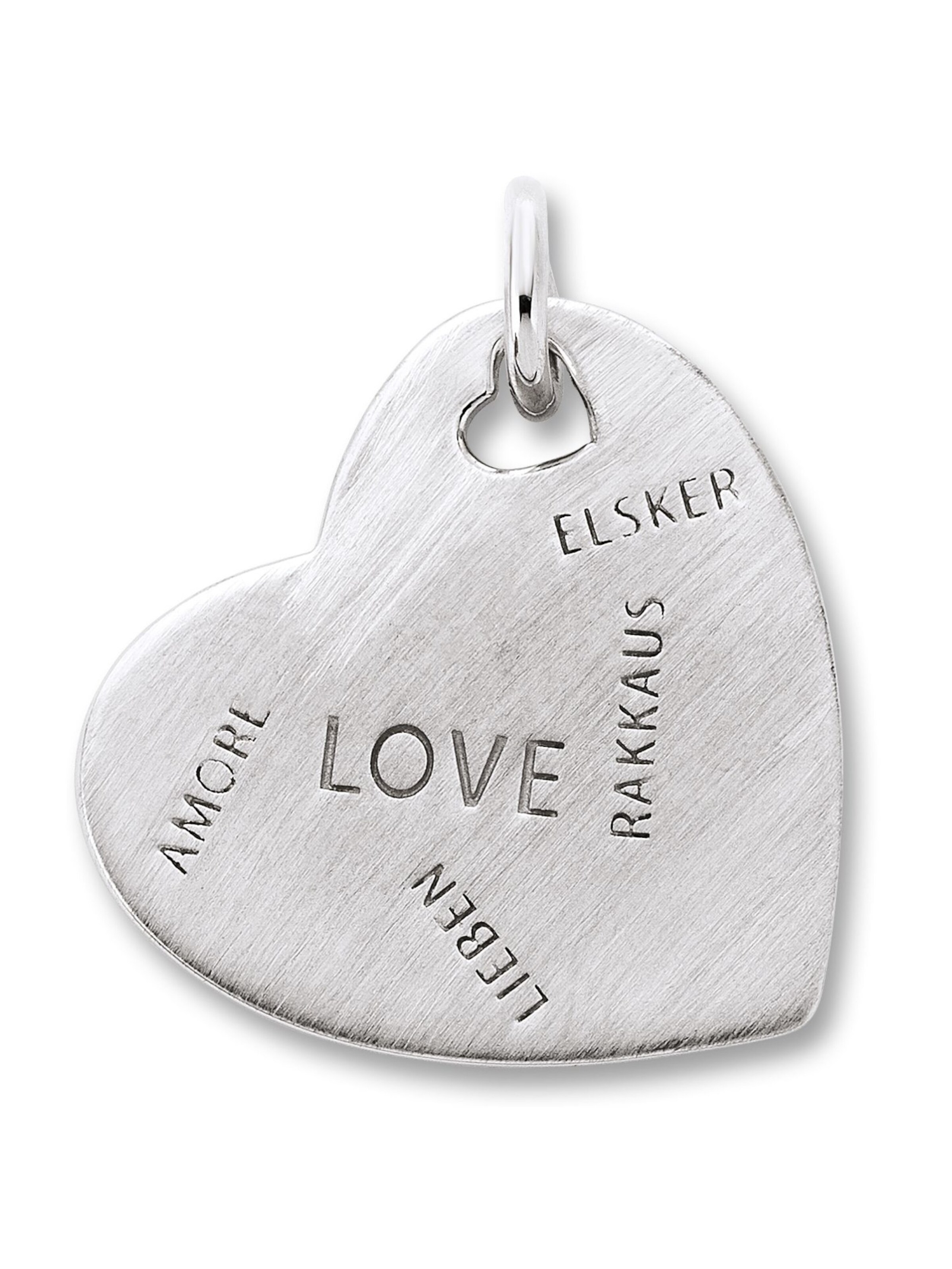 ONE ELEMENT Anhänger 'Herz' in Silber: Vorderseite